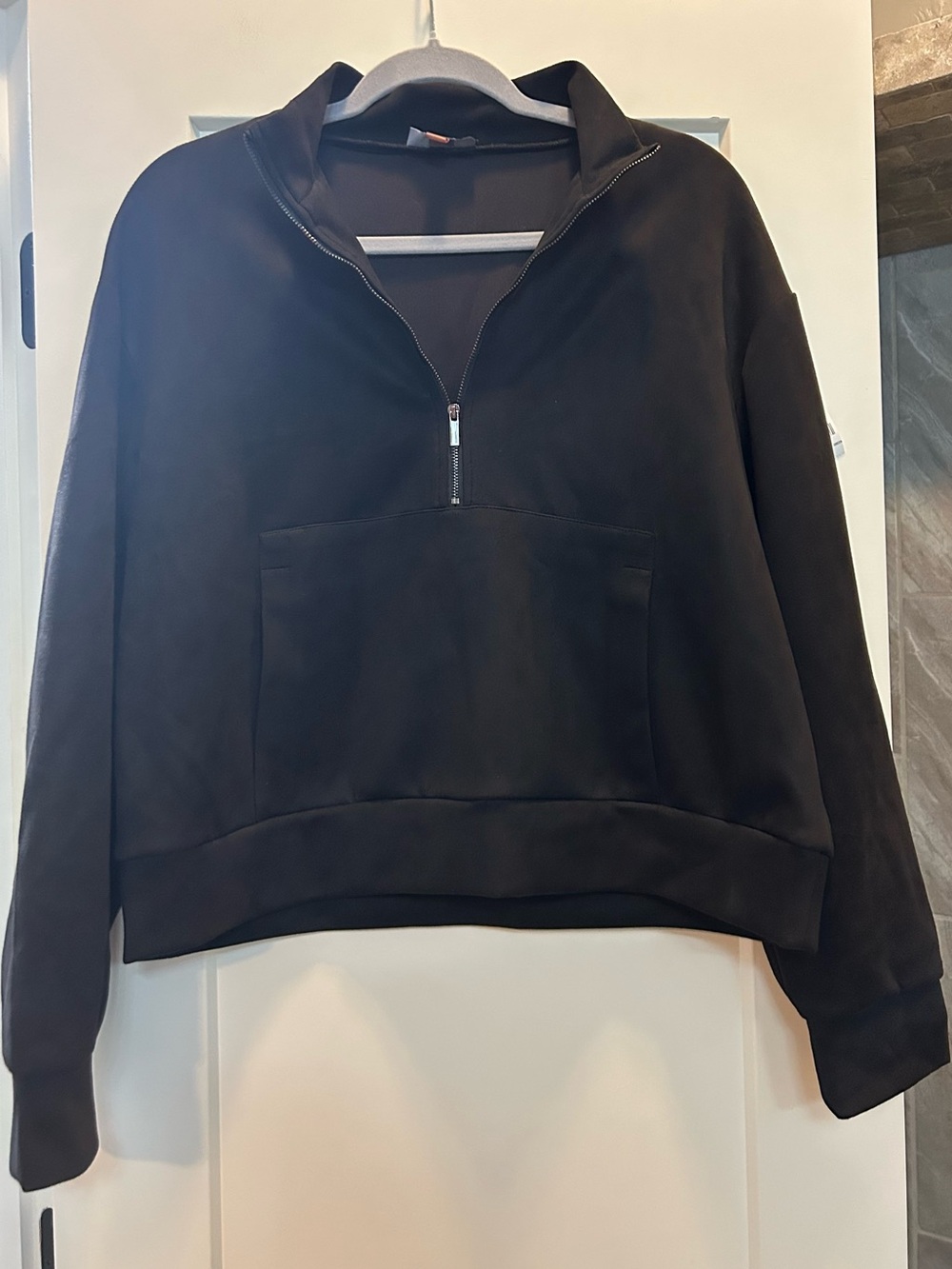 Tahari Black Half-Zip Pullover Sweater